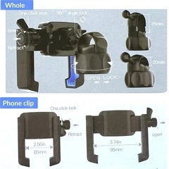 【スマホホルダー 自転車】携帯ホルダー 1秒着脱 360°回転 強力保護 通勤通学の画像
