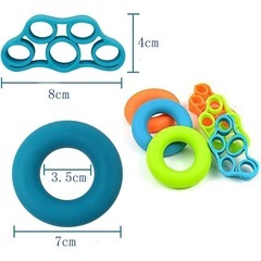 【指 筋トレ】3色6点セット ハンドグリップ 握力トレーニング 指ストレッチャー 指 エクササイズの画像