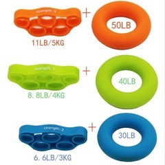 【指 筋トレ】3色6点セット ハンドグリップ 握力トレーニング 指ストレッチャー 指 エクササイズの画像