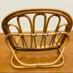 ラタン　座椅子　2脚セットの画像