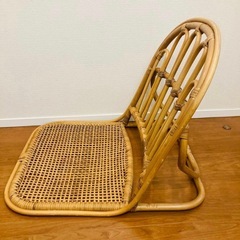 ラタン　座椅子　2脚セットの画像