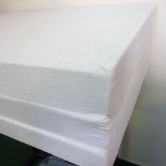 未使用/新品　圧縮開放品　マットレス シングル厚み10cm高反発(R) 密度25D 硬さ190N 三つ折り 敷布団 パイル の画像