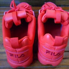 FILA DISRUPTOR II/ ディスラプター2 厚底レディーススニーカー トマトレッド 試し履きのみの画像