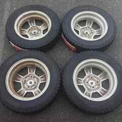 ■新品未使用■16570R14・スタッドレスタイヤ・４本・GOODYEAR・グットイヤー・アイスナビ６■中古アルミホイール付き■の画像