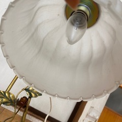 取引中　ヴィンテージ ガラス製 ランプ 照明 アンティーク 鍛冶屋の店 van すずらんの画像