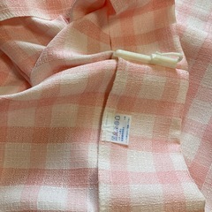 カーテン　ピンクチェック　1枚の画像