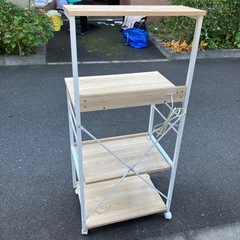 電子レンジ台ラック　電子レンジ、トースター台の画像