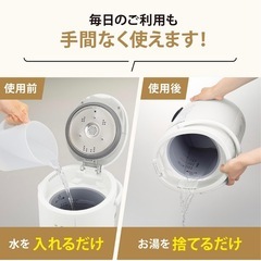 象印　スチーム式加湿器 3.0L グレーの画像