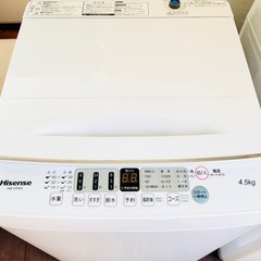 単身生活に❗️美品✨ハイセンス 4.5kg 全自動洗濯機 HW-E4504の画像