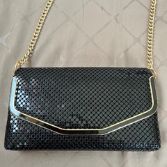 黒メタルビーズの２ＷＡＹクラッチバッグ・ショルダーバック　肩掛け　斜め掛け　クリスマス★お出かけに★の画像