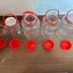 果実酒瓶5つまとめての画像