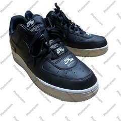 NIKE AIR FORCE 1 黒 US8 26cm ブラックの画像