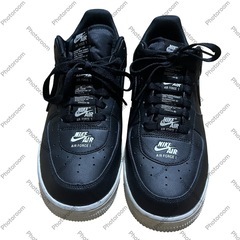 NIKE AIR FORCE 1 黒 US8 26cm ブラックの画像
