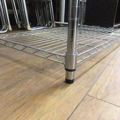 スチールラック 3段 幅90㎝ 奥行45㎝ 高さ180㎝ 棚板3枚 天板1枚付き メタルラック 収納棚 棚 ラック 札幌市厚別区 厚別店の画像