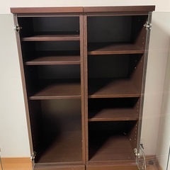 ガラス棚　キャビネット　棚　引き出し 家具 コレクションケースの画像