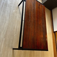 ローテーブル（アイアン×木目）2,000円でお譲りします。の画像