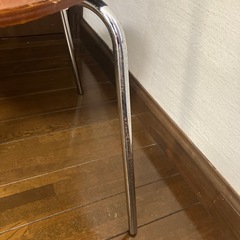 ブラウンウッドチェア　椅子　ニトリ　セブンチェア風　ウォールナット風　ダイニングチェアの画像