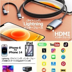 iPhone hdmi 変換ケーブルの画像