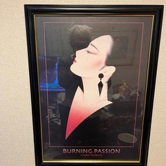 鶴田一郎ポスター手描き額装の画像