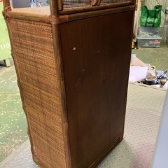 引き取り限定　ラタンチェスト 45×60×108の画像