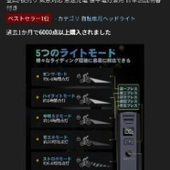 自転車ライトの画像