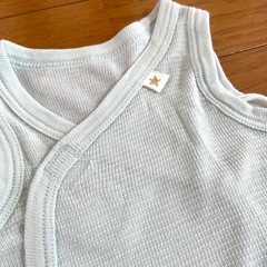 ベビー肌着 2枚セット 水色・クリーム色の画像