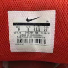 ナイキ　 NIKE AIR FLIGHT FALCON　エアフライトファルコン　スニーカー　白　黒　赤　NIKE AIR FLIGHT  397204-126 ハイカット 白黒赤 レトロ バッシュ スニーカー ナイキ バスケ 27cm　 ヴィンテージ系　　251117-2Yの画像