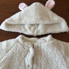 キムラタン クーラクール ウサ耳フードつきアウター  サイズ90の画像