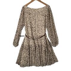 3１sons de mode トランテアンソンドゥモード レオパード ワンピース ポリエステル ベージュ レディース 38【古着】【中古】の画像