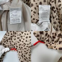 3１sons de mode トランテアンソンドゥモード レオパード ワンピース ポリエステル ベージュ レディース 38【古着】【中古】の画像