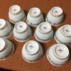 【昭和レトロ 和食器】10点 HYAKUSENKAI 小鉢 未使用品 百選会 FINE CHINA 器 京都 ヴィンテージの画像