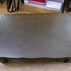 ローテーブル 折りたたみテーブル 幅120cm ブラウン センターテーブル 座卓 木目 札幌市 厚別区の画像