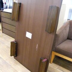 ローテーブル 折りたたみテーブル 幅120cm ブラウン センターテーブル 座卓 木目 札幌市 厚別区の画像