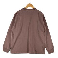 ノーブランド  長袖Tシャツ コットン パープル メンズ【古着】【中古】の画像