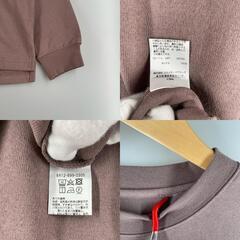 ノーブランド  長袖Tシャツ コットン パープル メンズ【古着】【中古】の画像