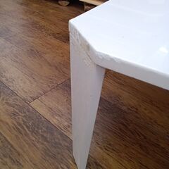 ★リユースのサカイ水戸店★ ニトリ 折りたたみテーブル ホワイト H31.5×D50×W75 クリーニング済み MT6269の画像