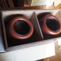 火鉢、共箱付き、２個いり、骨董、珍品、２２ｘ２２ｘ２０の画像