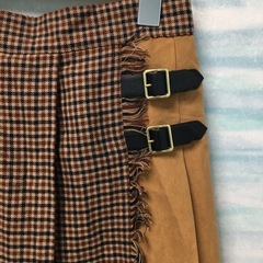 チェック柄　プリーツ　スカート　Mサイズの画像