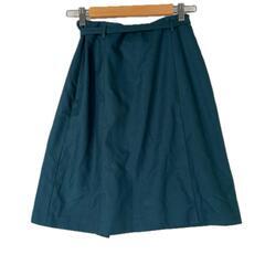 OFUON オフオン スカート ポリエステル グリーン レディース 4T 36【古着】【中古】の画像