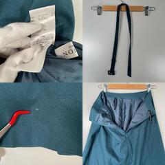 OFUON オフオン スカート ポリエステル グリーン レディース 4T 36【古着】【中古】の画像