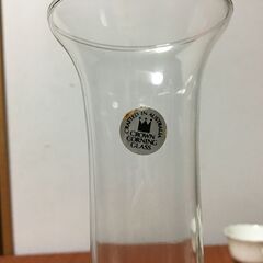 未使用品【AUSTRALIA】ガラス 花瓶 CROWN CORNING GLASS フラワーベース クラウンコーニング オブジェ 一輪挿しの画像