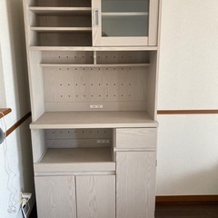 食器棚白　組み立て済　　の画像