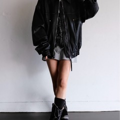 felim 新品⭐︎オーバーサイズ　ブラック レザージャケット 定価15,000の画像