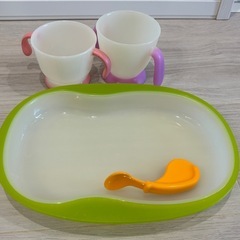 子供用食器12点セット(ミキハウス、コンビ、リッチェル、DAISO)ベビー食器、キッズ食器の画像