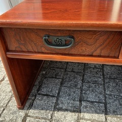 昭和レトロ 文机 引き出し付き 座机 机 ローテーブル　縦60×横100×高37㎝　の画像