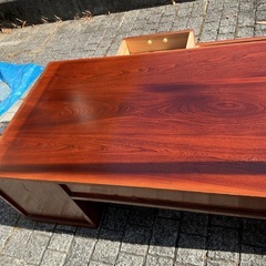 昭和レトロ 文机 引き出し付き 座机 机 ローテーブル　縦60×横100×高37㎝　の画像