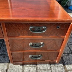 昭和レトロ 文机 引き出し付き 座机 机 ローテーブル　縦60×横100×高37㎝　の画像