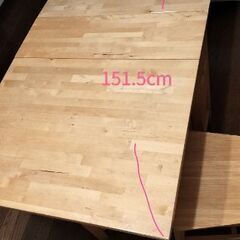 ダイニングテーブルセット　折りたたみ式の画像