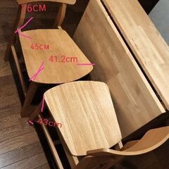 ダイニングテーブルセット　折りたたみ式の画像