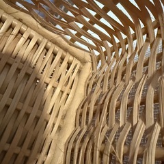 無印良品重なるブリ材角型バスケットの画像